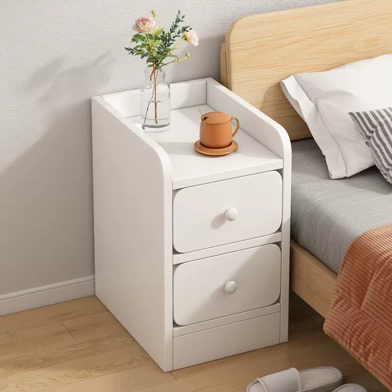 Modern Bedside Table / Nightstand with Storage Drawers – MDF Wooden Cabinet