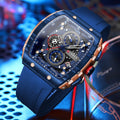 CURREN Premium Square Chronograph Silicone Strap Watch (Comes Boxed)