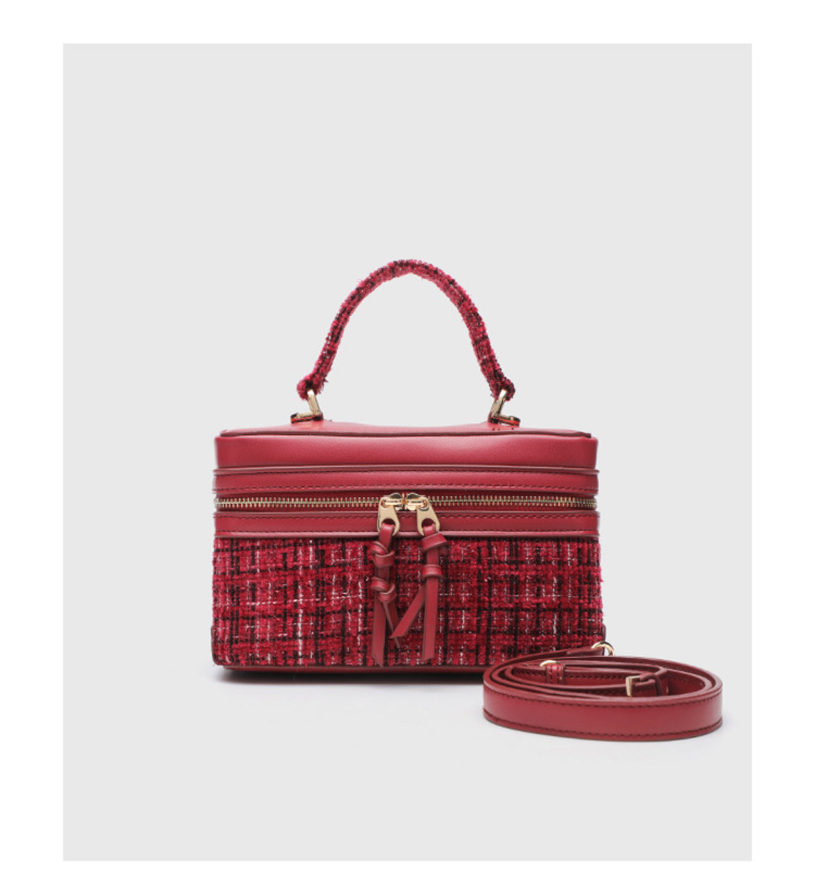Classic Tweed Structured Mini Handbag