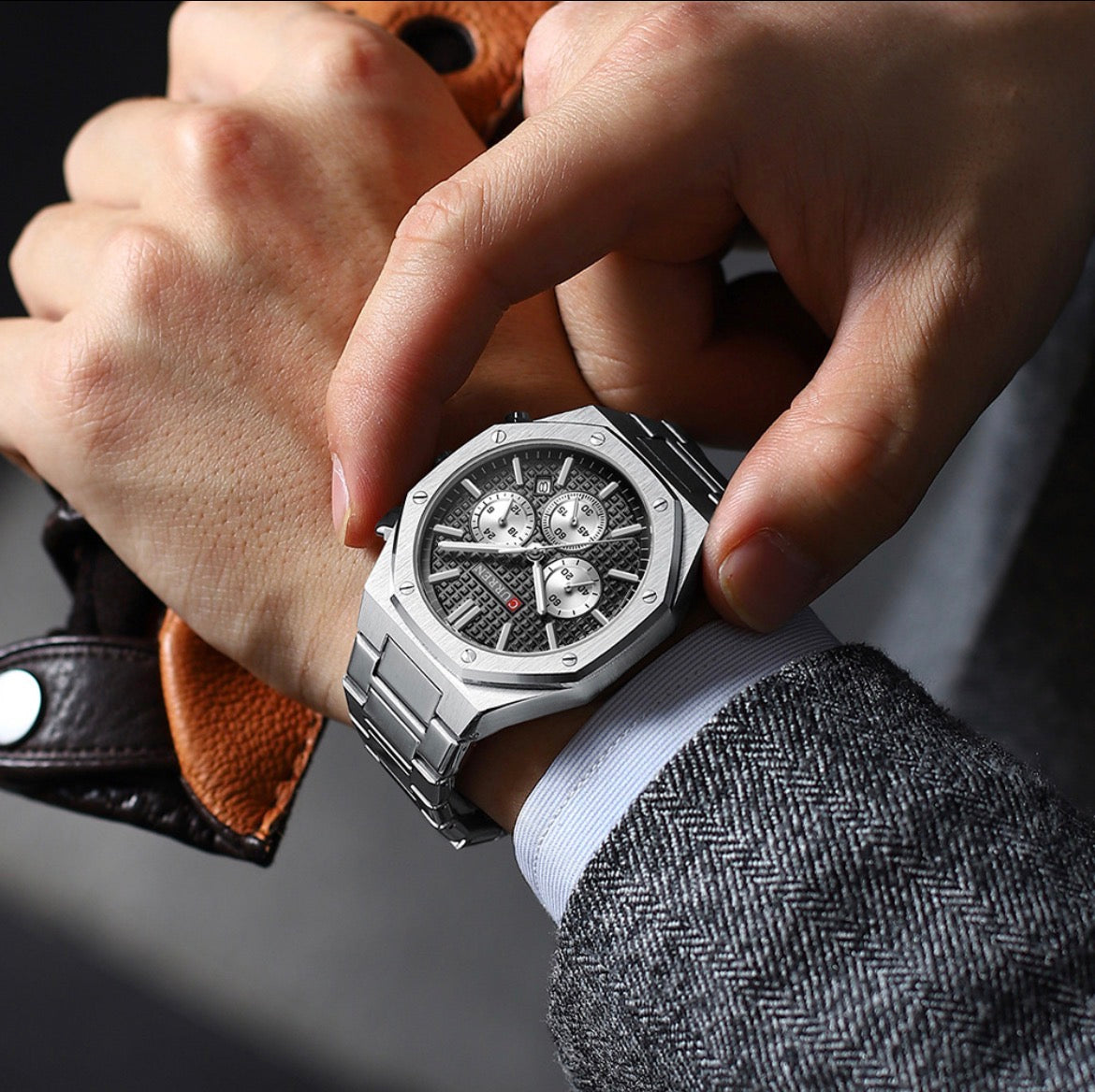CURREN Classic Chronograph StainlessSteel Watch (Comes Boxed)