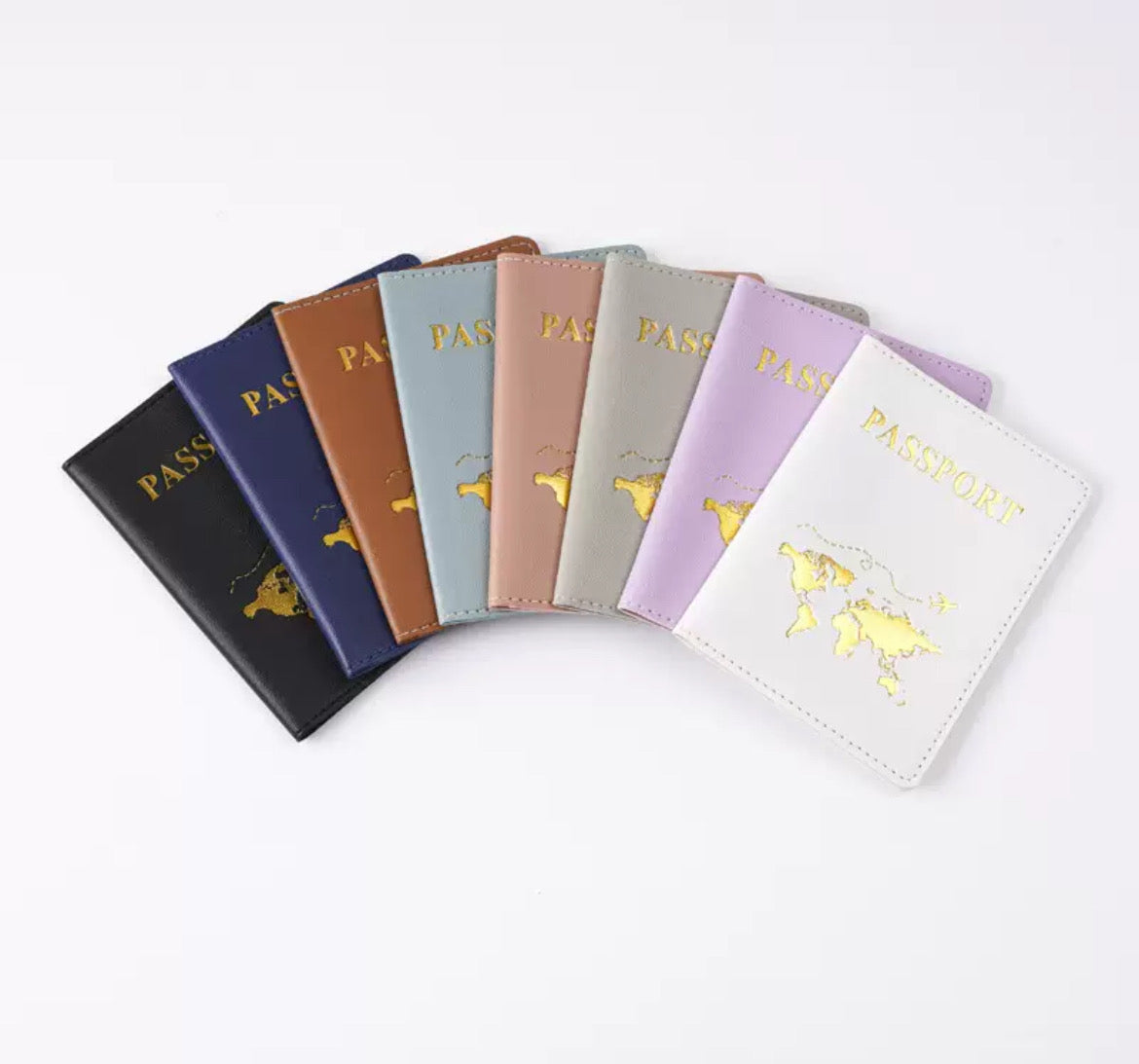 Stylish Passport Holder with 2 Matching Luggage Tag Sets