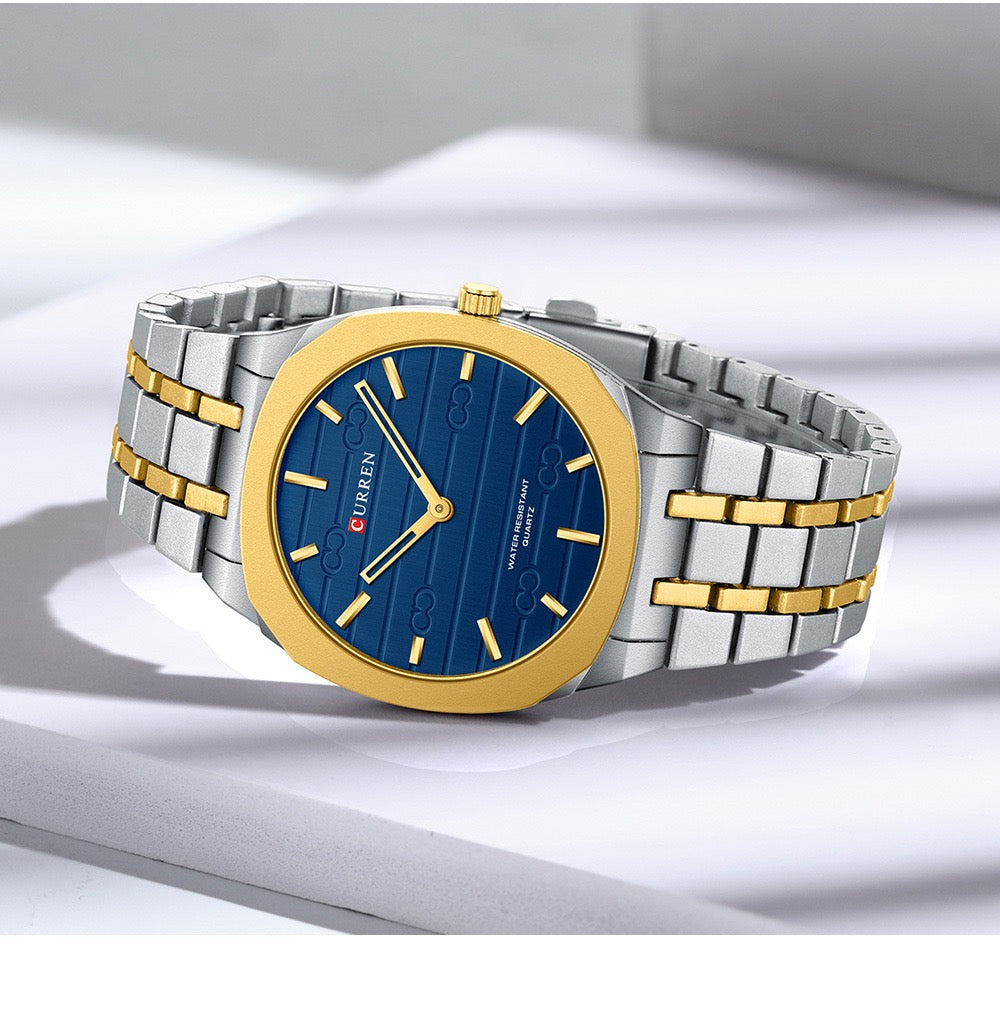 CURREN Elegant Two-Tone Stainless Steel Watch (Comes Boxed)