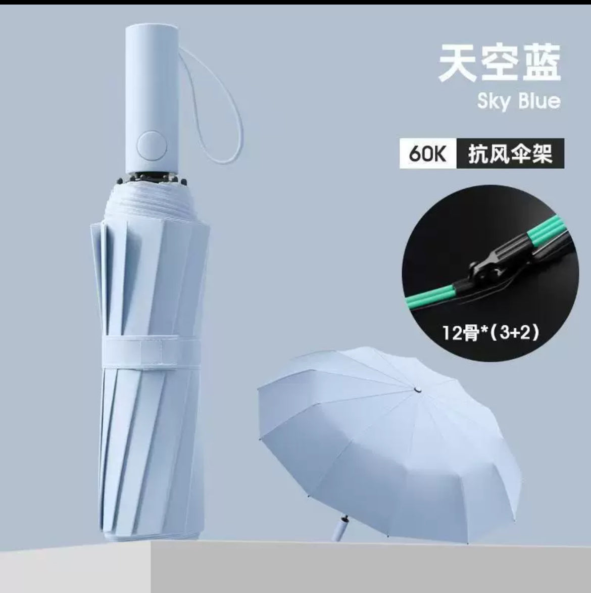 Fully Automatic Windproof Folding Umbrella