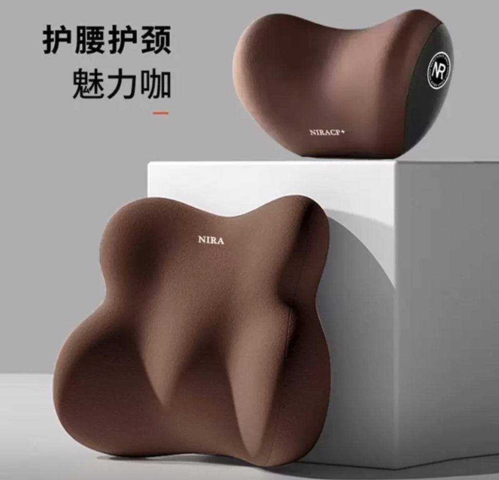Head Rest + Lumbar Support Memory Foam Car Cushions.