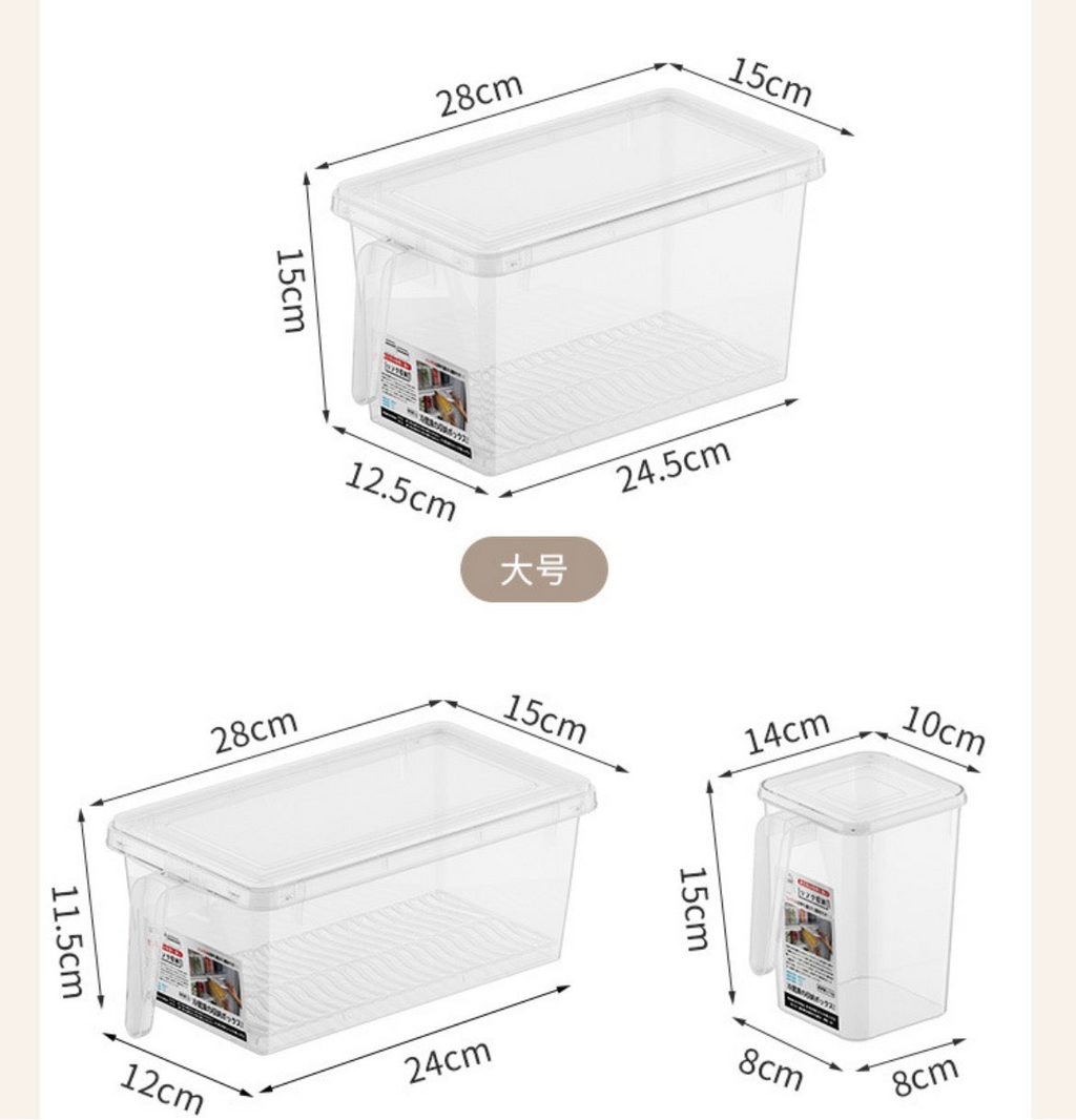 9 Piece Set Plastic Storage Containers-Refrigerator Organizer Boxes
