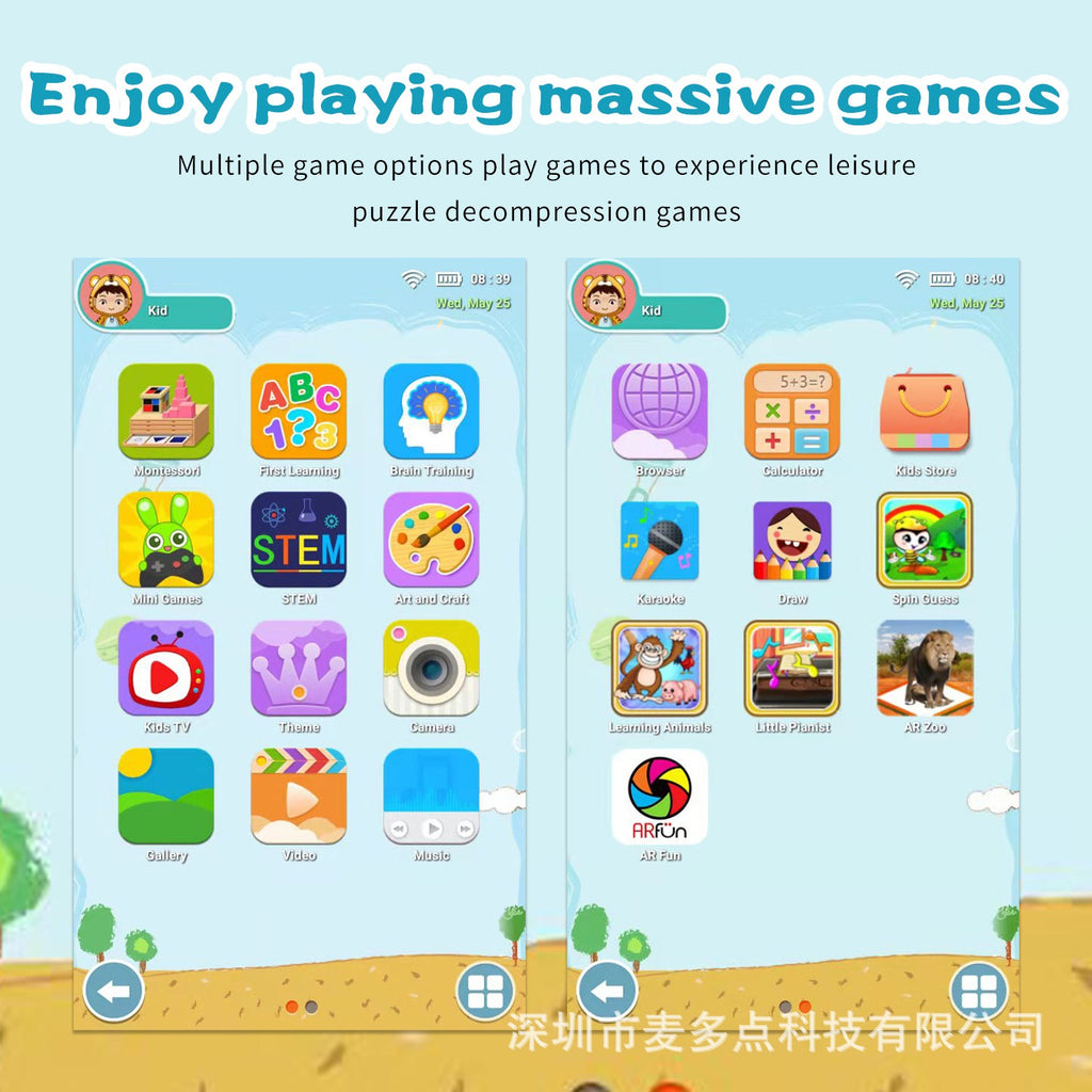 Kids Educational Learning & Games Android Tablet/ 7” HD Screen/ 4GB+64GB/ Dual Camera