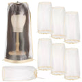 Set of 10 Breathable Wig Storage & Protection Net Set (Dust-Proof Mesh Covers for Wigs)