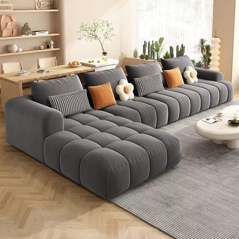 Modern Modular Chaise Sectional Sofa/Plush Lounge Fabric Couch