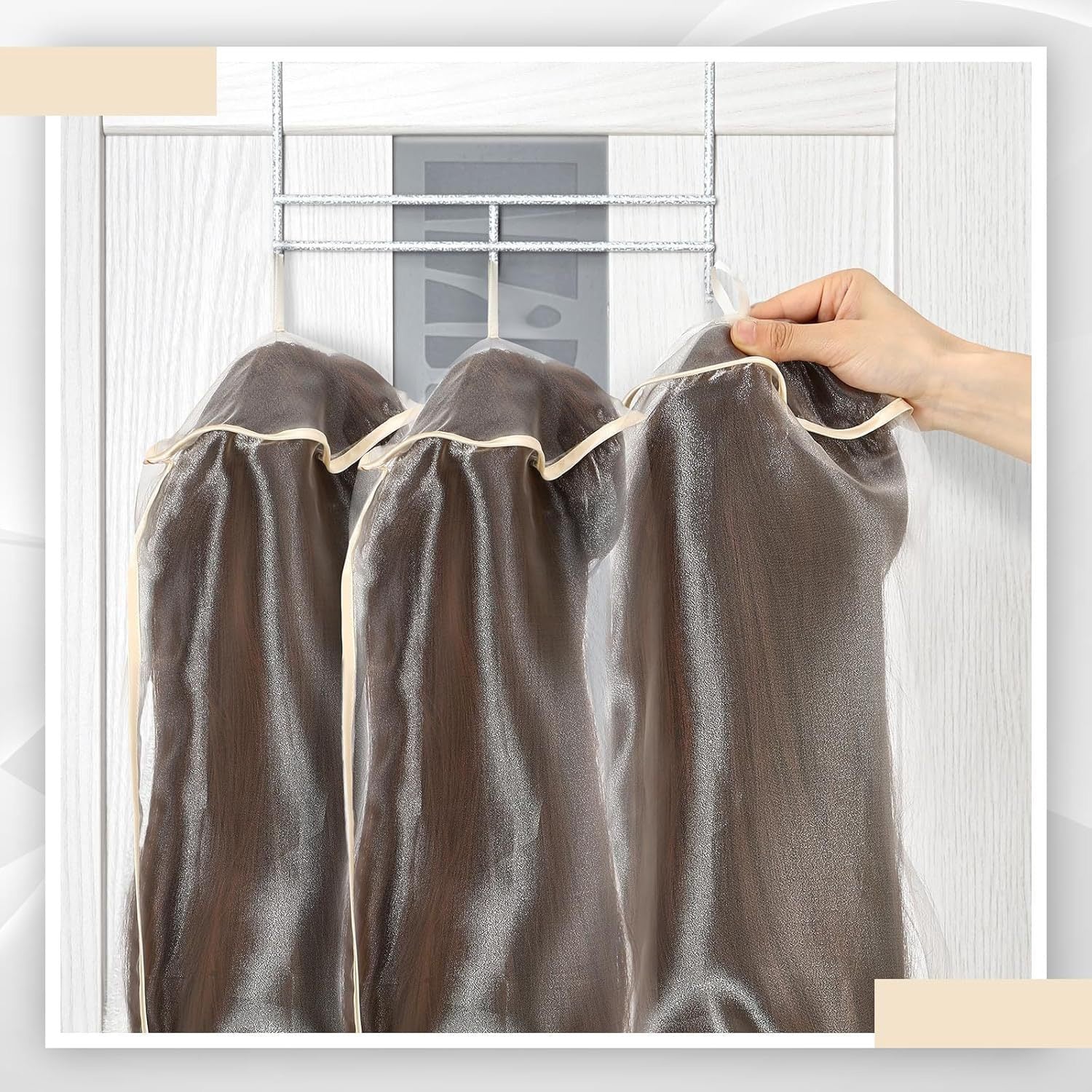 Set of 10 Breathable Wig Storage & Protection Net Set (Dust-Proof Mesh Covers for Wigs)
