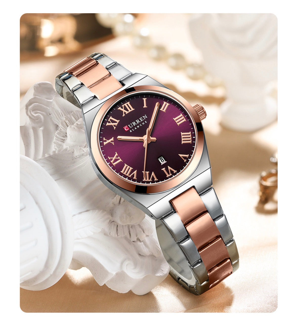 CURREN Blanche Elegant Women’s Stainless Steel Watch (Comes Boxed)