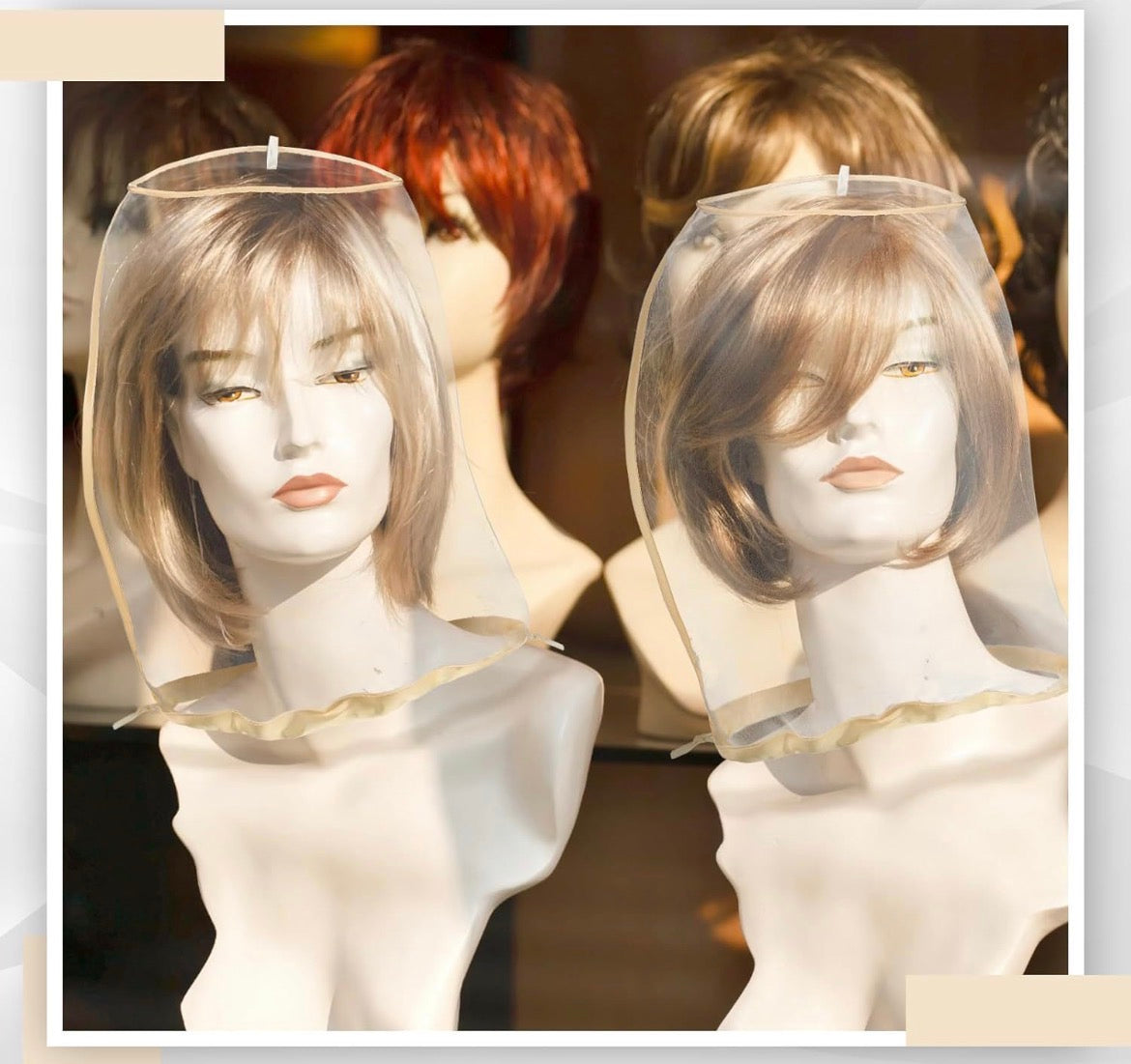 Set of 10 Breathable Wig Storage & Protection Net Set (Dust-Proof Mesh Covers for Wigs)