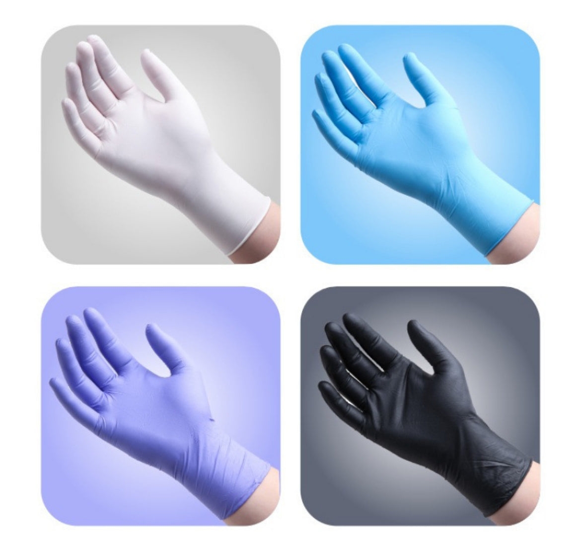 Disposable Nitrile Rubber Gloves (100 pieces)
