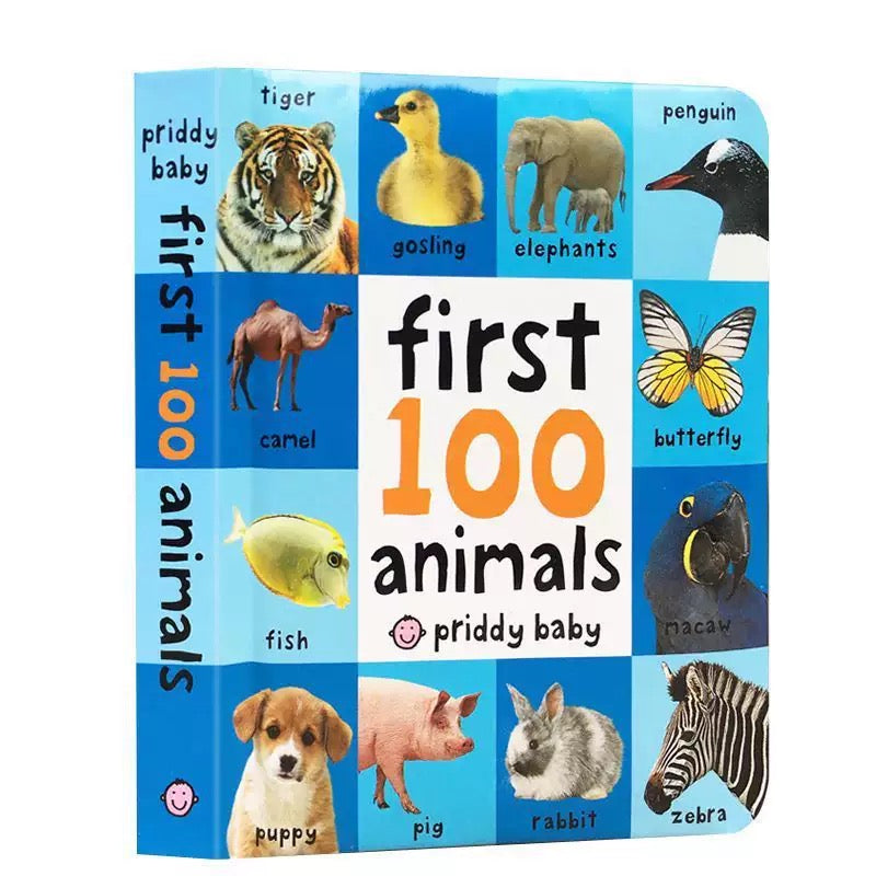 Kids “First 100” Learning Board Book – Early Words, Numbers, Animals & Vehicles (Set of 9 Books)