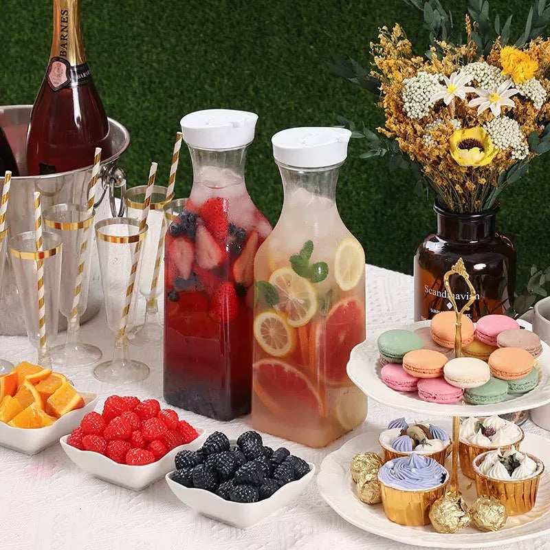 1.5L Clear Juice Storage Bottle Set (6 Bottles)