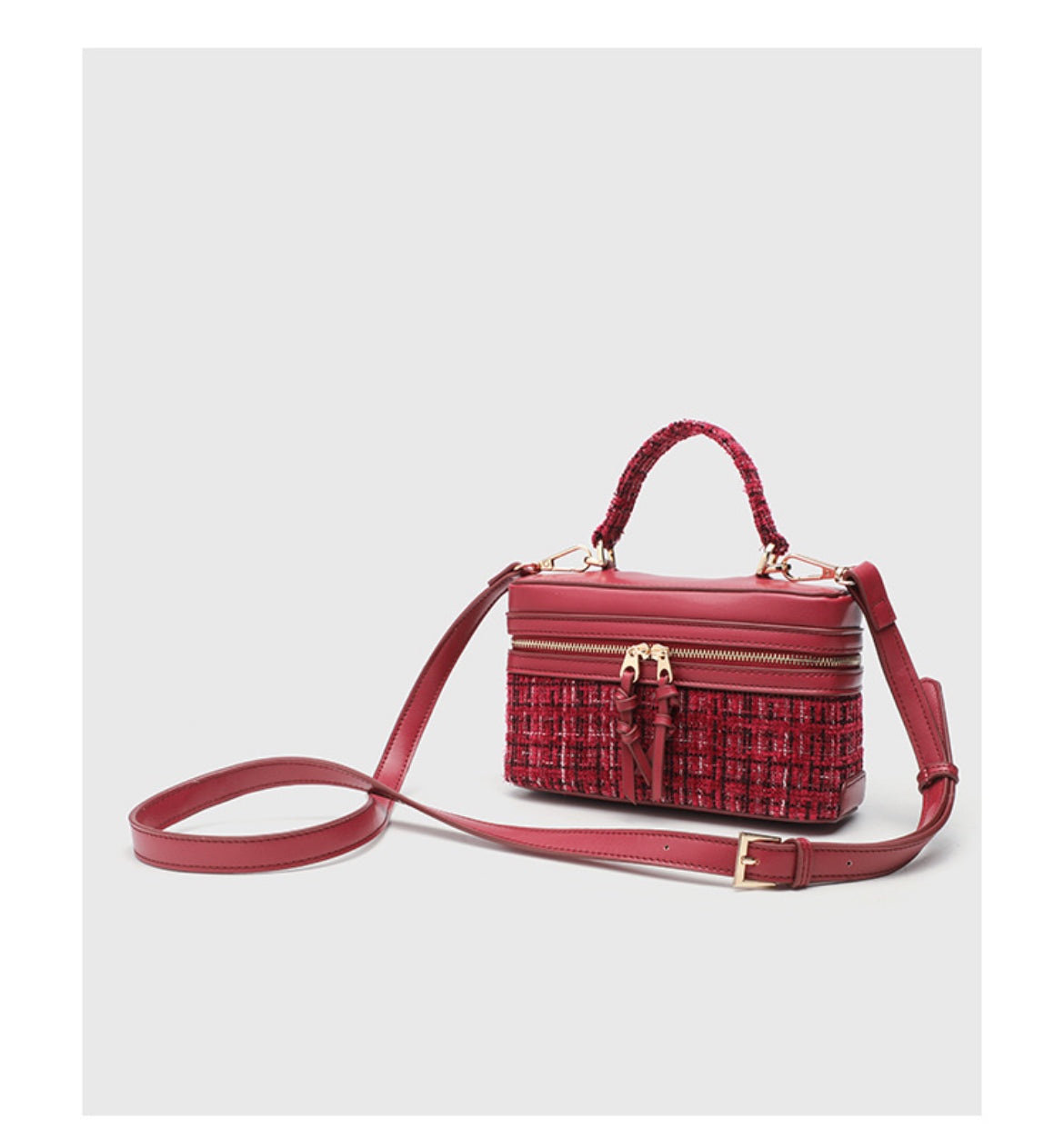 Classic Tweed Structured Mini Handbag