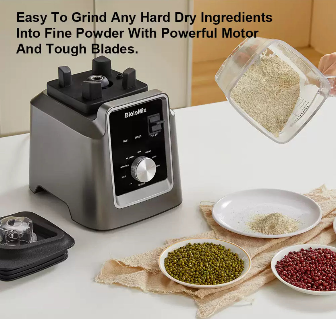 BioloMix Heavy Duty Smart Digital High-Speed Blender with Pulse Control