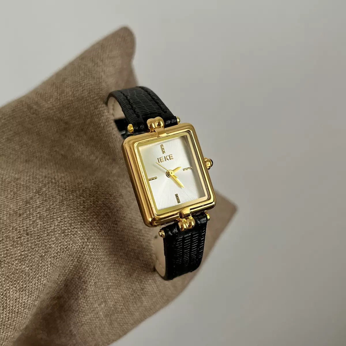 IEKE Classic Rectangular Leather Watch (Comes Boxed)