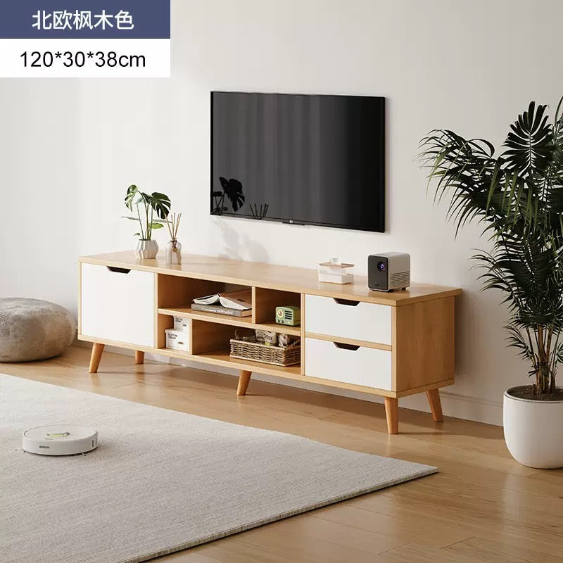 Nordic Wooden TV Console Cabinet with Storage – 120cm Media Unit