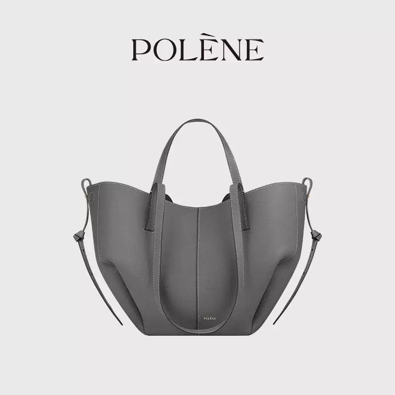 Polène-Style Sculpted Leather Tote Bag (Multi-Colour Options)