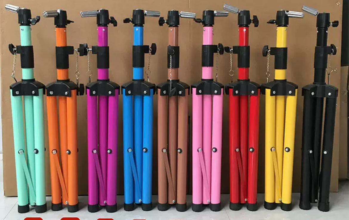 Adjustable Folding Wig Tripod Stand|Portable Hair Mannequin Stand (150cm)