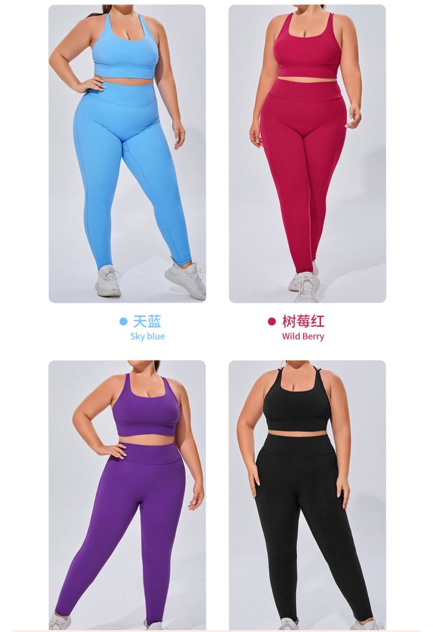 High Quality Stylish 2-Piece Gym Set (Plus size)
