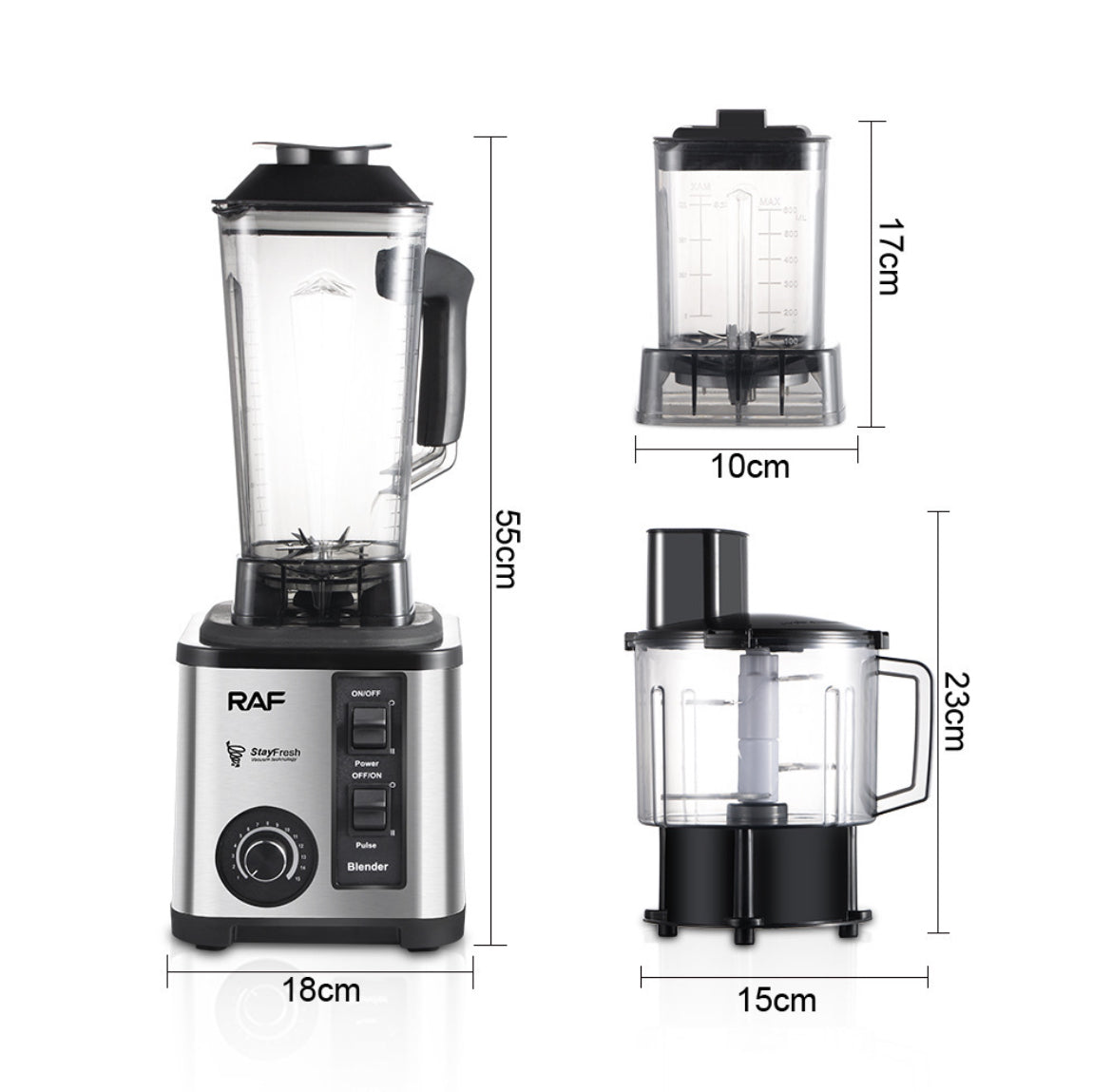 RAF 3-in-1 High-Power 2L Electric Blender (2600W)