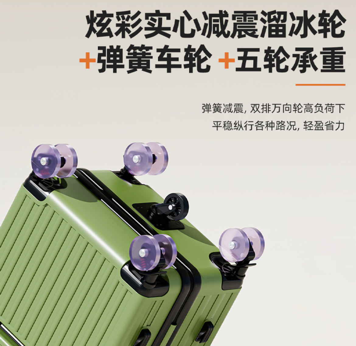 Multi-Function Smart Travel Luggage set (20/24/28”) with Shock Absorbing Wheels