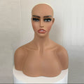 PVC Wig Display mannequin with full face makeup and shoulder
