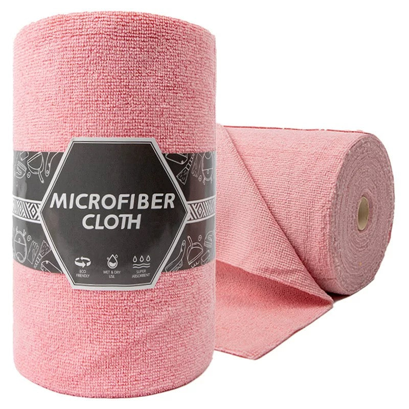 Reusable Microfiber Cleaning Cloth Rolls- 6 Pack Washable Kitchen Towels