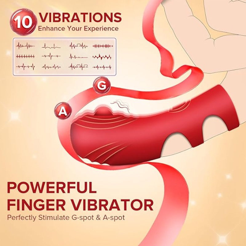 Finger Vibrator for Clitoris, Nipple, Vaginal, Anal, G Spot Stimlator