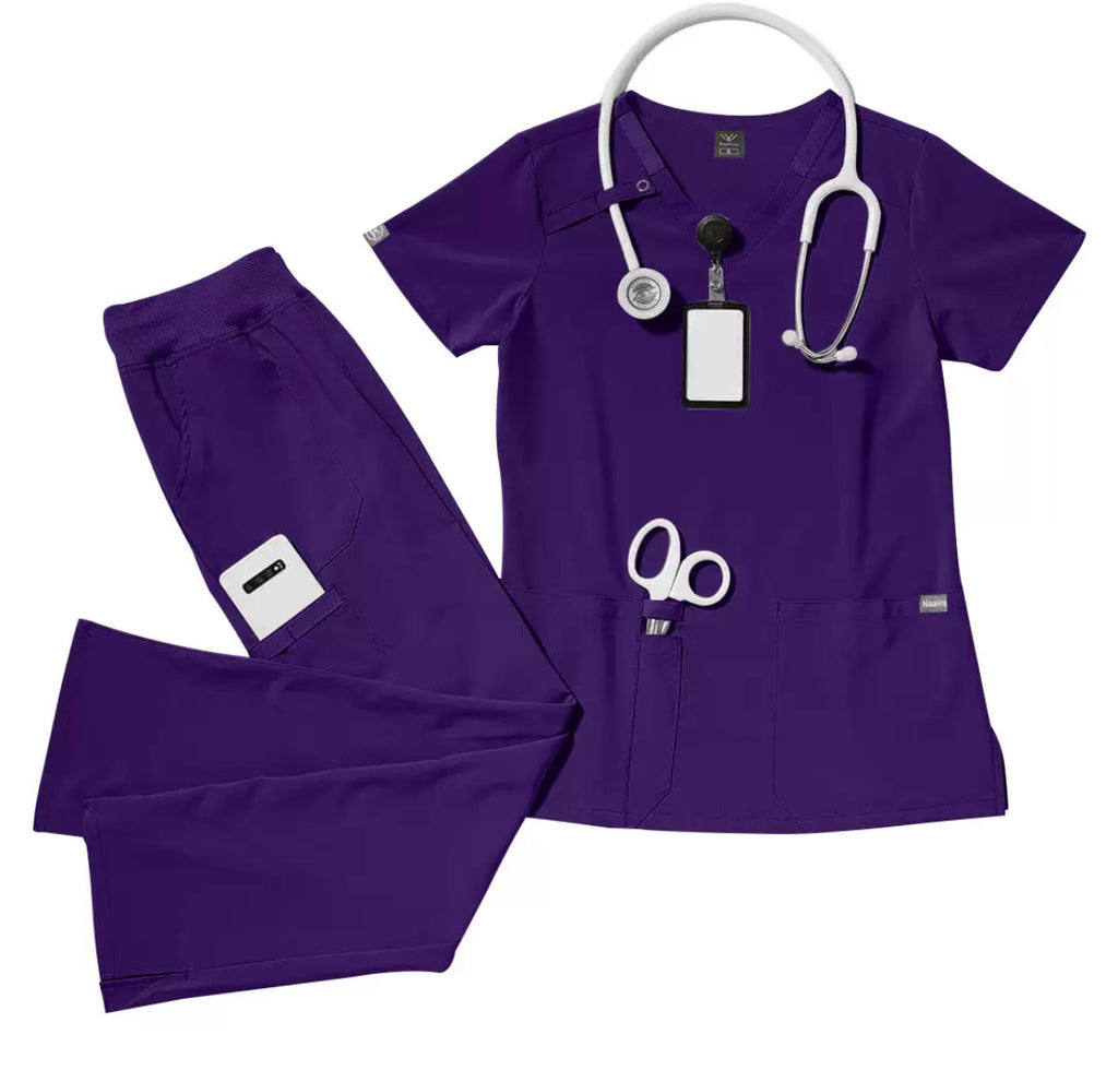 Premium Unisex Medical Scrubs Set | Breathable Top & Pants with Utility Pockets