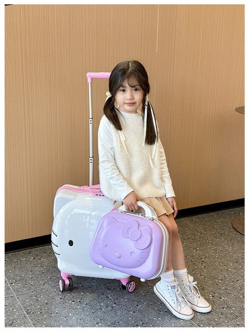 Kids Hard-Shell Trolley Luggage Set (12/18”inches)