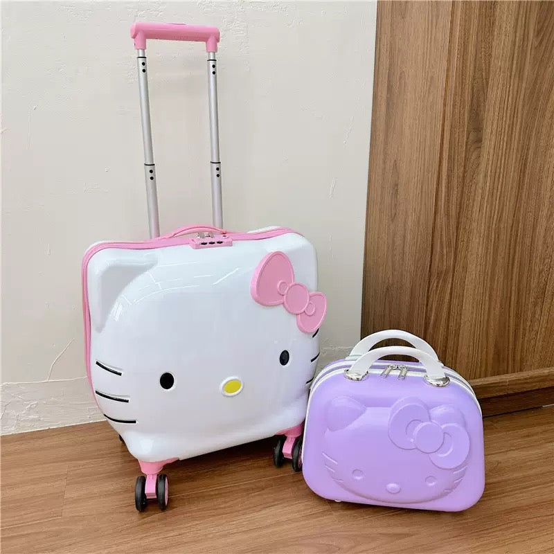 Kids Hard-Shell Trolley Luggage Set (12/18”inches)