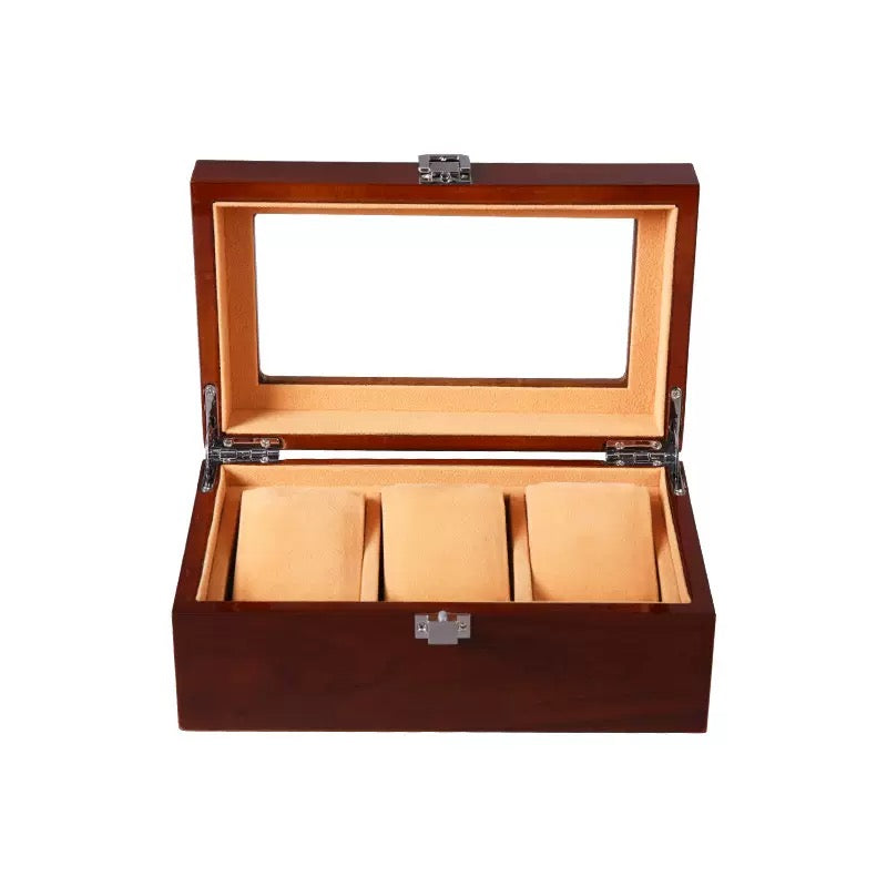 Premium Glass-Top Watch Organizer Case