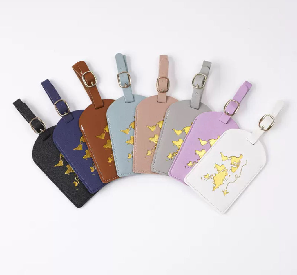 Stylish Passport Holder with 2 Matching Luggage Tag Sets