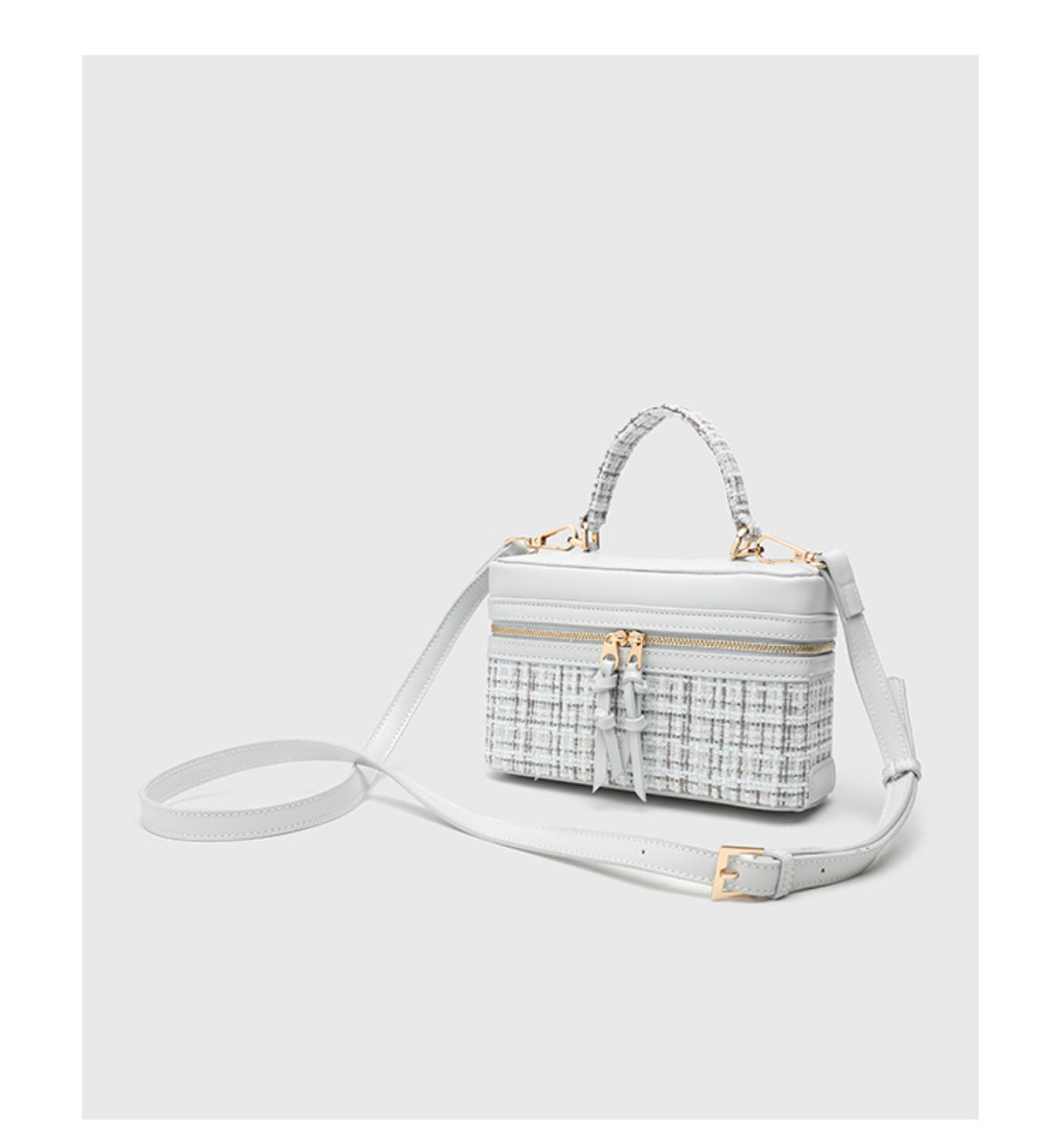 Classic Tweed Structured Mini Handbag