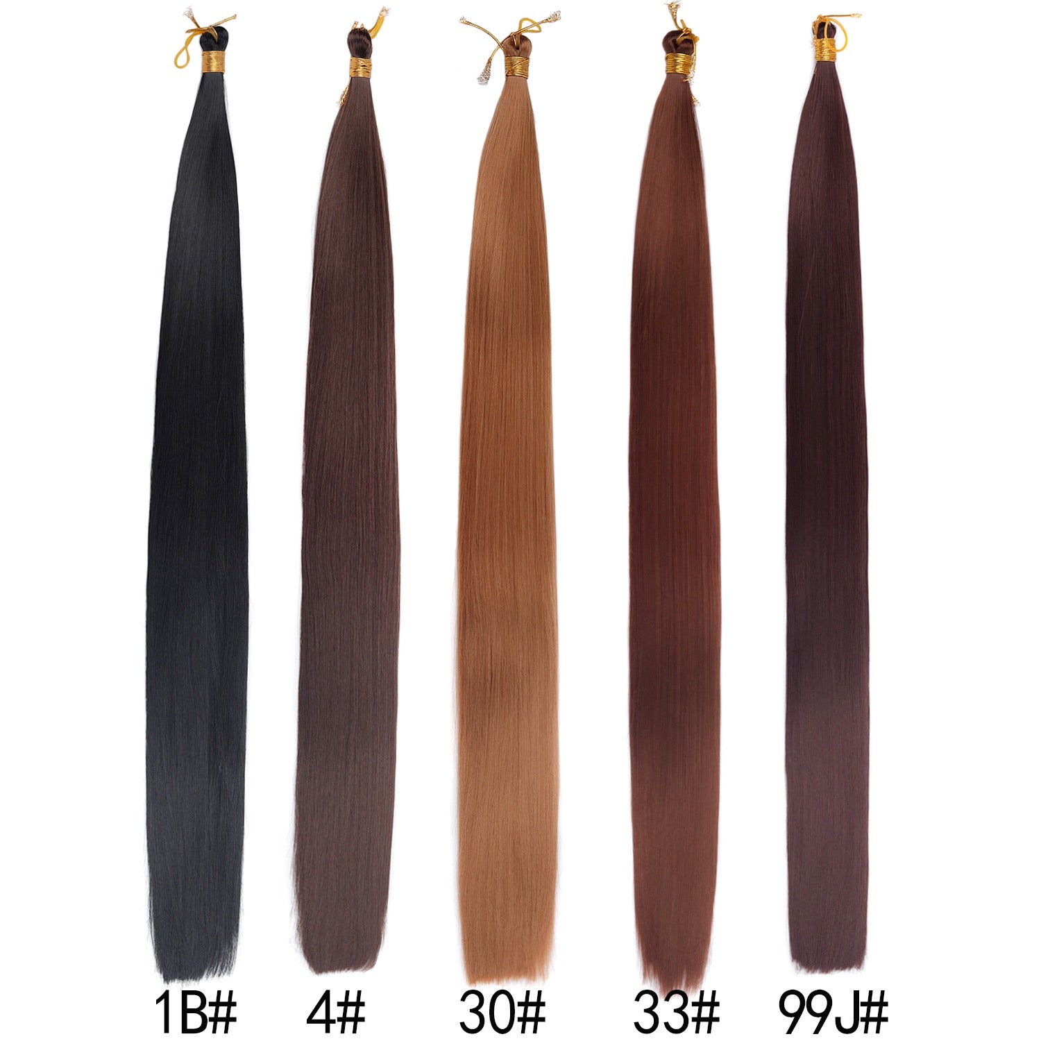 30 inches 150g Silky Bone Straight Braids extensions