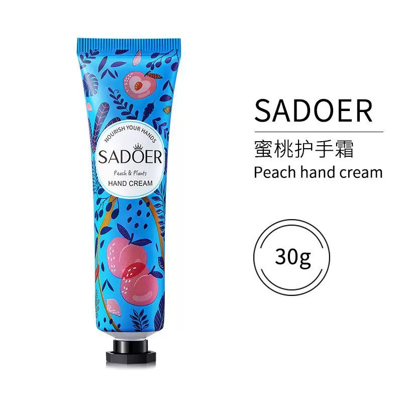 SADOER Botanical Hand Cream Set (Pack of 12 Tubes × 30g) – Mixed Scents Deep Moisturizing Hand Care