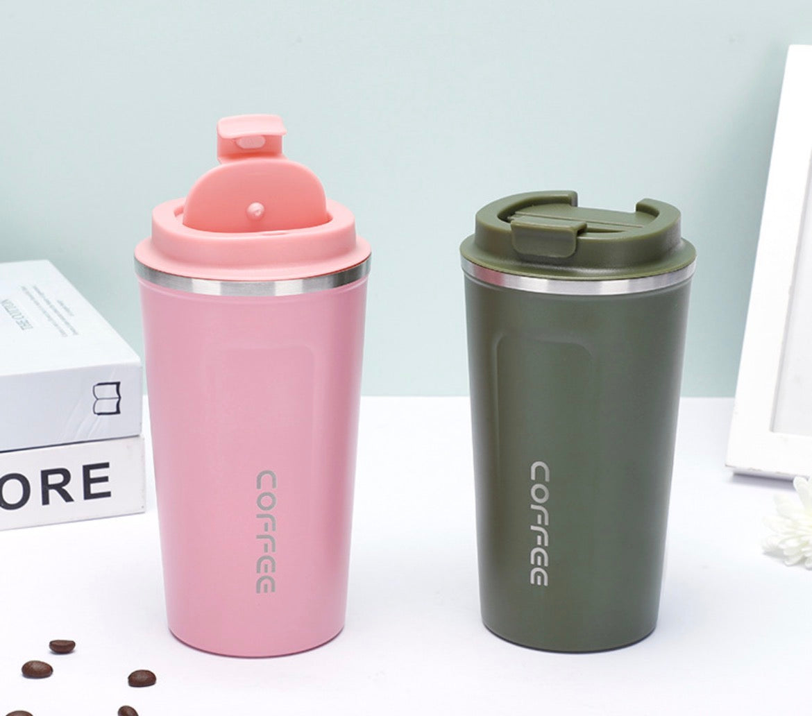 Insulated Stainless Steel Coffee Cup with Lid (510ml)