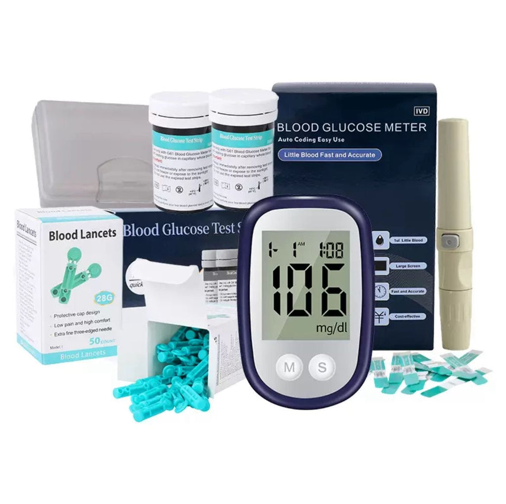 Glucometer Set (Test pen + Strips + Needles + Bag)