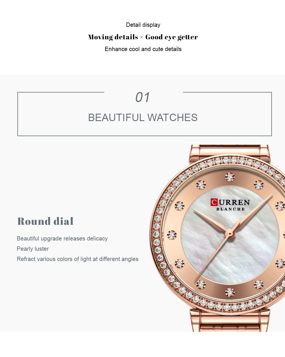 CURREN Blanche Chic Women’s Stainless Steel Watch (Comes Boxed)