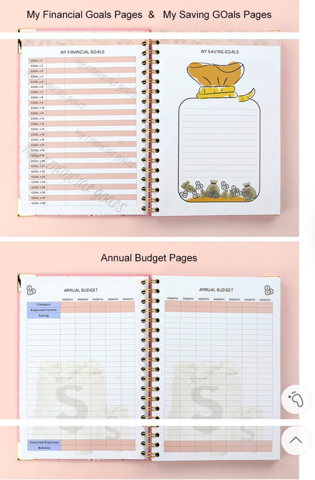 Hardcover Budget & Finance Planner Notebook