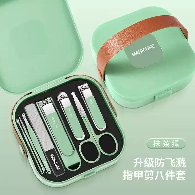 8-Piece Manicure Set with Storage Case | Nail Clipper, Scissors & Grooming Tools