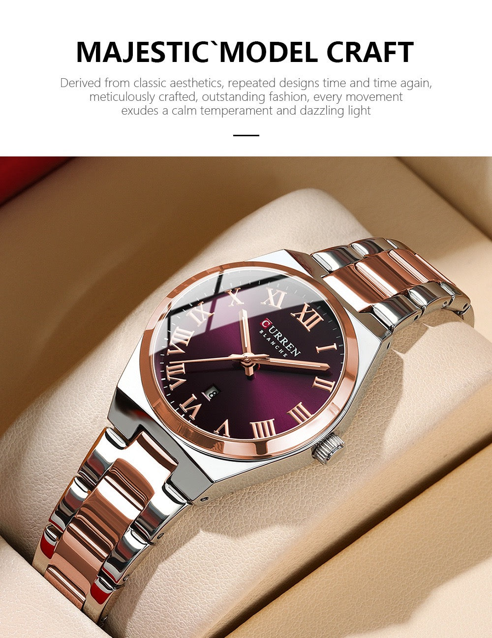 CURREN Blanche Elegant Women’s Stainless Steel Watch (Comes Boxed)