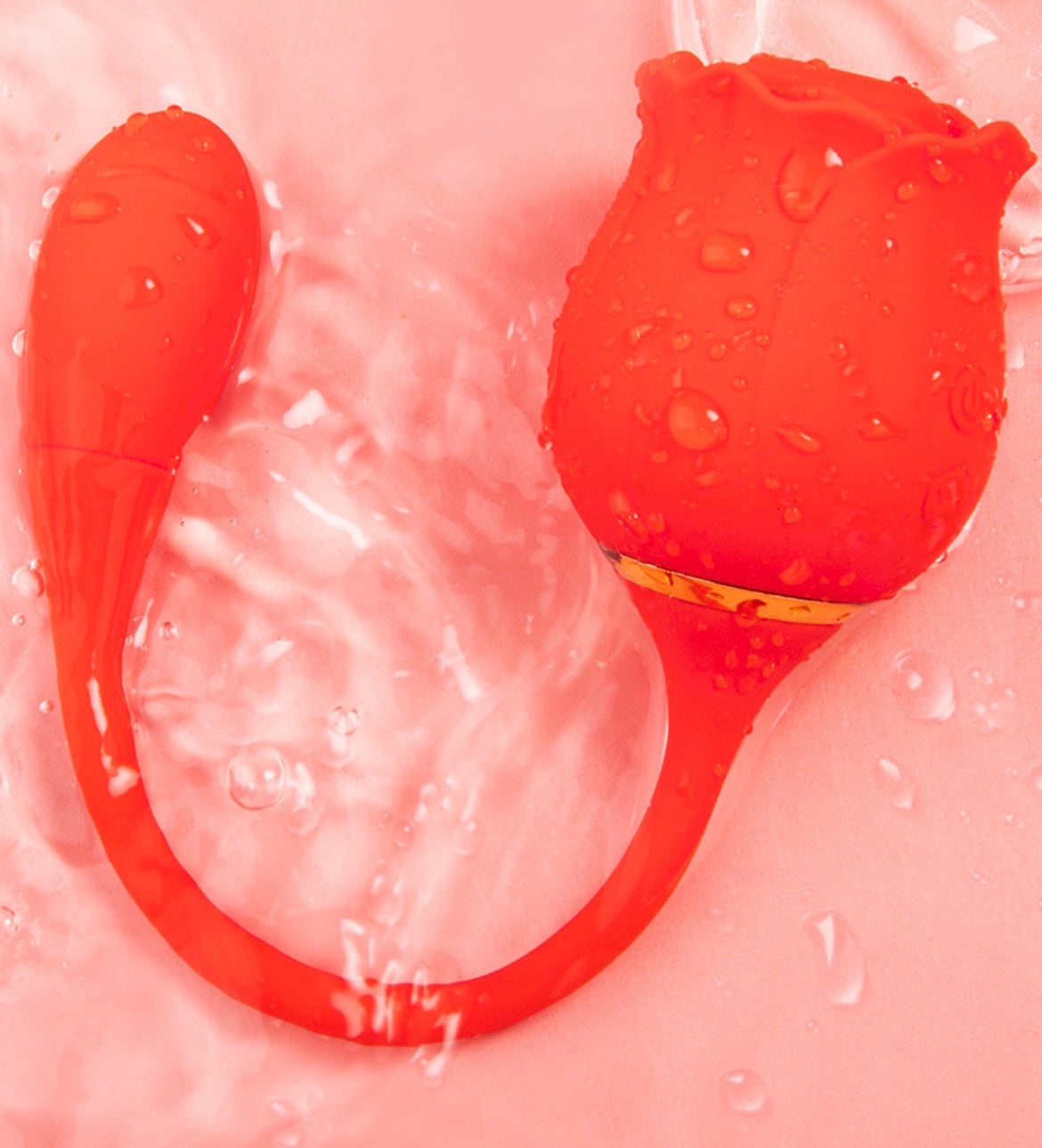 Rose-Sucking Clitoris Stimulator + Thrusting Dildo