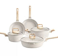Premium Granite Non-Stick Cookware Set with Wooden Handles (8-piece Pot set)