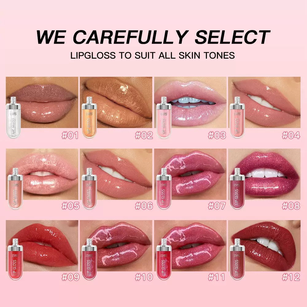 Ushas Glossy Shimmer Lip Gloss (MOQ-6 pieces)