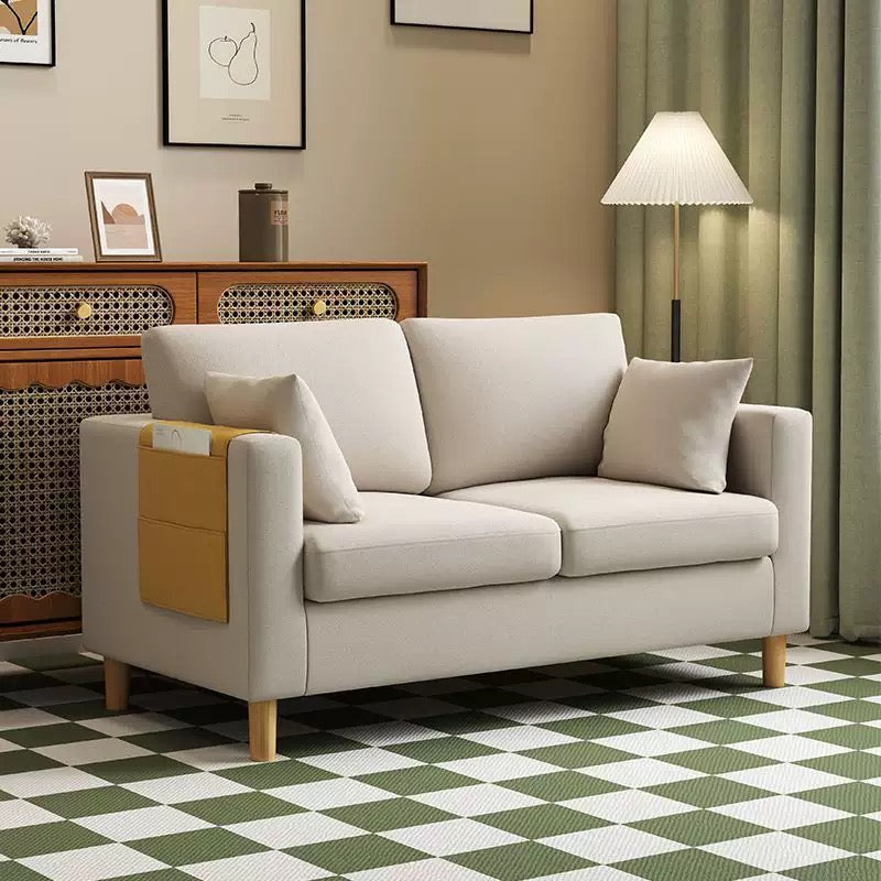 Modern Compact Fabric Sofa with Storage pockets