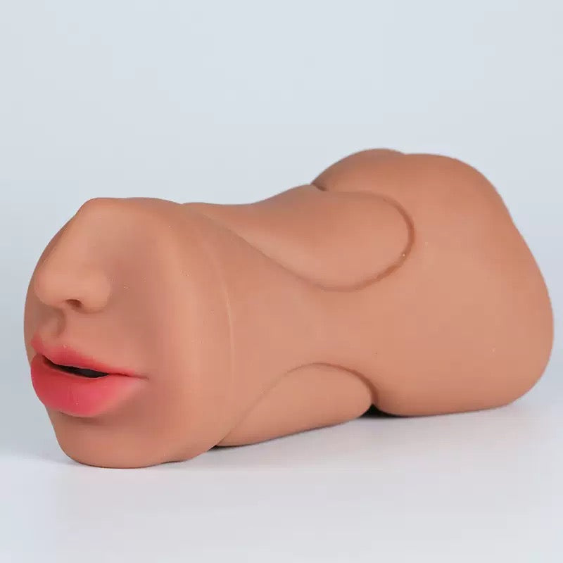 3 in 1 Realistic Male Masturbator|Simulation Vagina-Anal-Mouth Deep Throat Sex Toy for Men