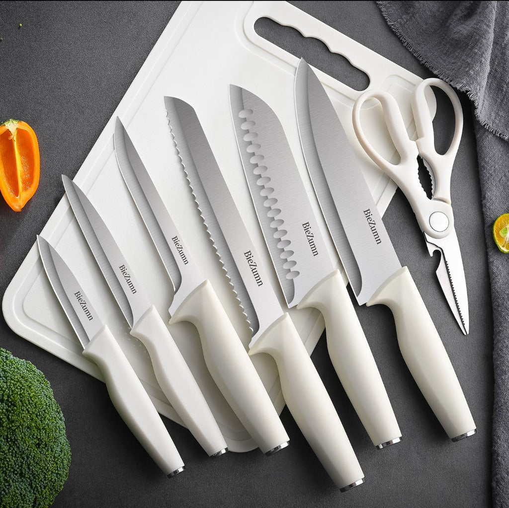Premium Kitchen Knife Set with Block & Accessories